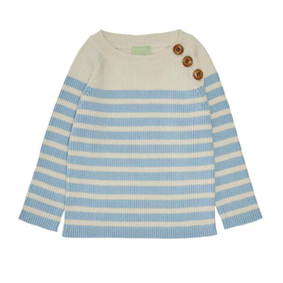 Sweater - Ecru/Glacier - 0-2m - Sweater