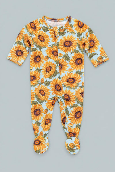 Zipper Footie - Sammy's Sunflower