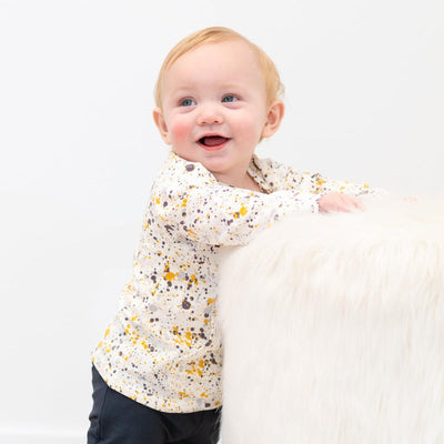 Crew Neck Sweater - Paint Spatter - Terry - Crewneck Sweatshirt