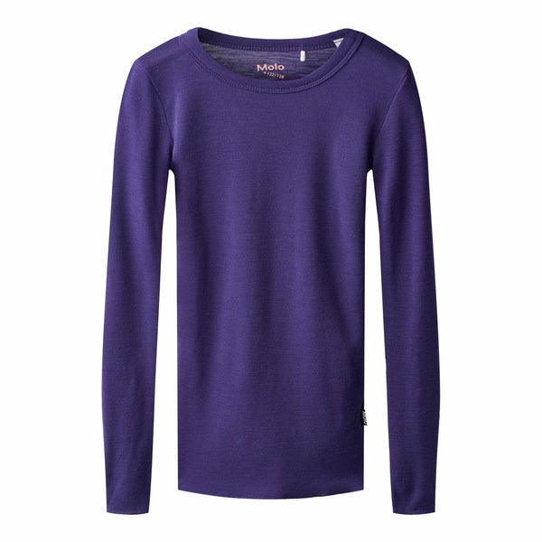 Rihanna Wool T-Shirts Long Sleeves - Space Purple