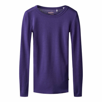 Rihanna Wool T-Shirts Long Sleeves - Space Purple