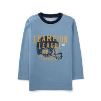 Long Sleeve Graphic Tee - Light Denim
