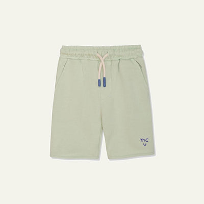 Recycled Cotton Sea Foam Kid Shorts - Sea Foam