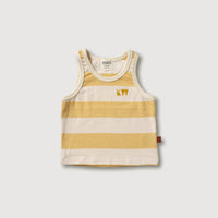 Organic Tank Top - Yellow Stripe