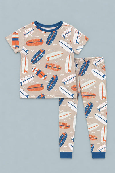 Big Kid Pajama Short Sleeve - Surfboards