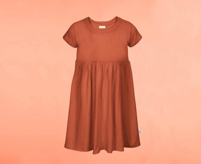 Organic Cotton Dress - Rust - Dresses
