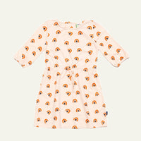 Rainbow Kid Dress - Soft Pink/multi