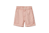 Organic Cotton Woven Bermuda Shorts - Pink Quartz