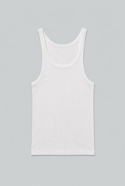Ribbed Tank Top - White