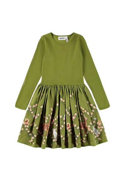Casie Warm Dress Long Sleeve - Argyle Forest
