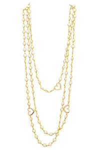 Love Story White Layered Necklace