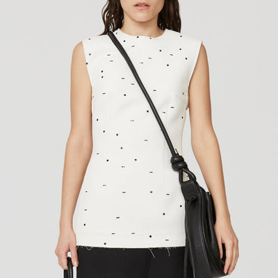 Embellished Kersa Tunic - White