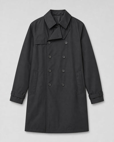 Super 170s Double Breasted Coat - Navy