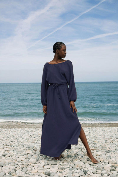 Lulu Organic Cotton Skirt - Navy - Skirt