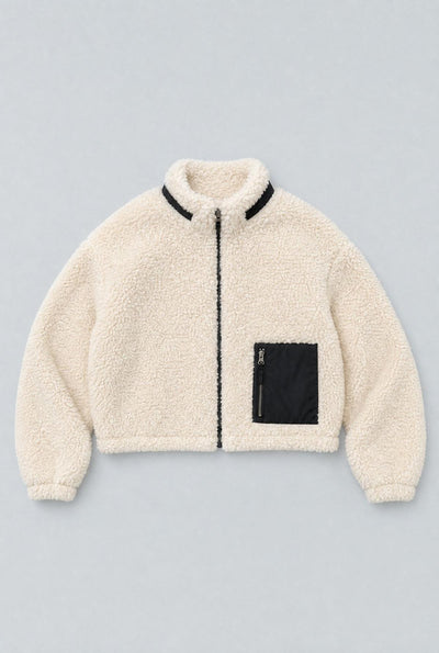 Teddy Patch Pocket Jacket - White/Black