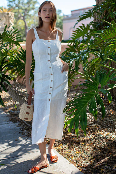 Lillian Dress - Ivory Linen