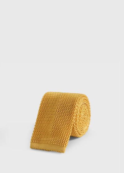 Silk Knit Tie - Yellow