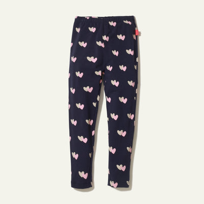 Hearts Kid Legging - Blue Ribbon Hearts