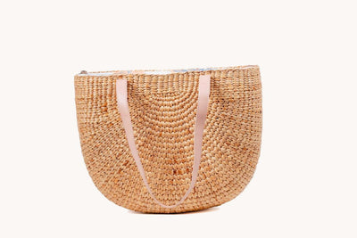 Caitlyn Palm Print Tote - Blush