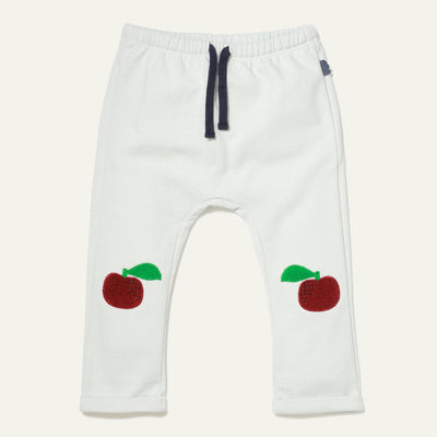 Recycled Cotton Apple Patch Baby Pant - Sky Blue - FINAL SALE