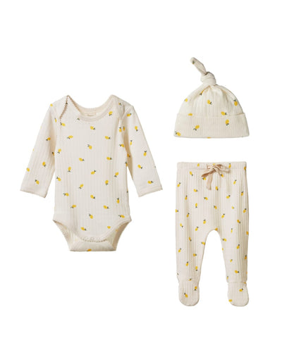 Lemon Print Baby Set
