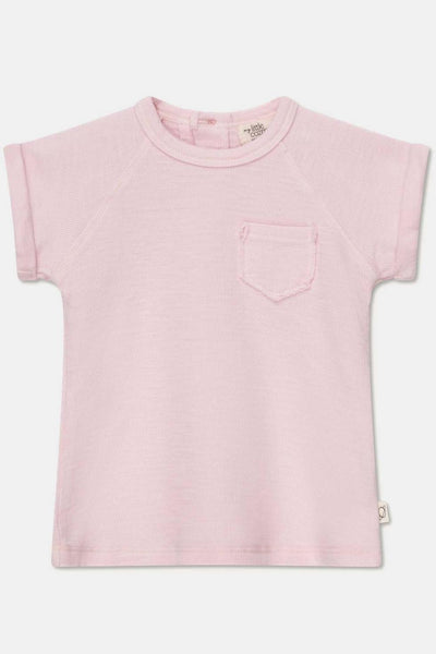 Double-face elastic detail baby dress - Pink