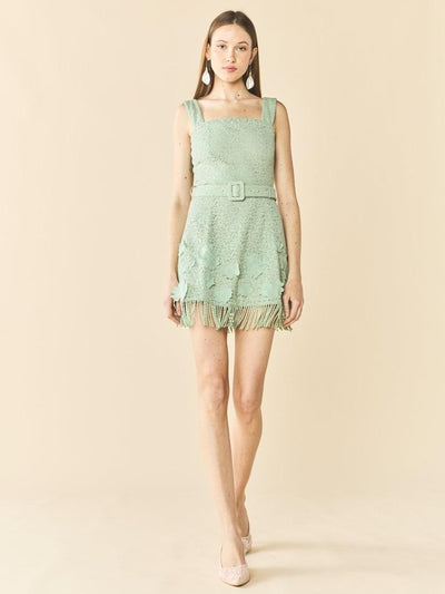 Sarah Bird Mini Dress - Minty Green