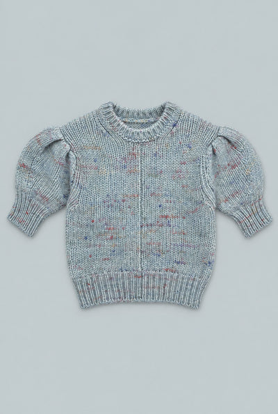 Kid's Donegal Crew Neck Sweater - Light Blue