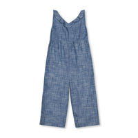 Ruffle Neck Organic Jumpsuit - Chambray