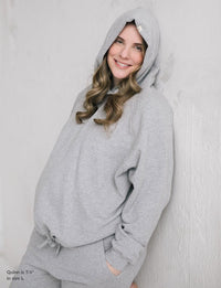 The Women's Relaxed Hoodie - Heather Grey