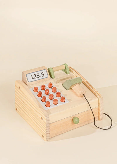 Wooden Cash Register - One Size - ’Wooden Toy - Baby Kids Kids Adult Baby’