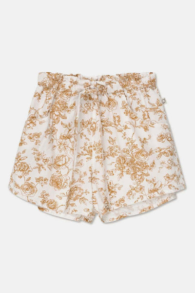 Cotton floral shorts - Ivory