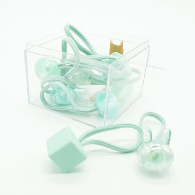 Hair Elastic 10Pc Box Set - Green