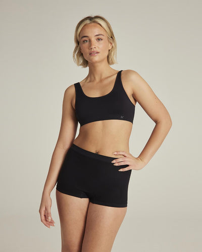 The Essentials Crop Top 2 Pack - Black & Blush Pink