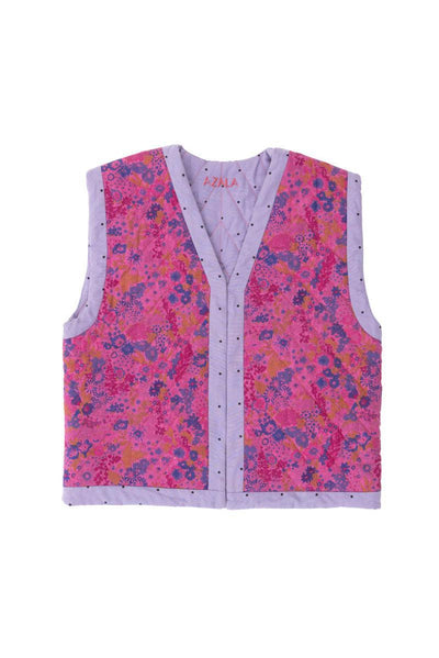 Children's Quilted Vest - Fuchsia Liberty Fabric