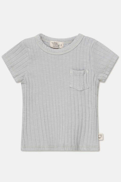 Rib basic baby t-shirt - Soft grey