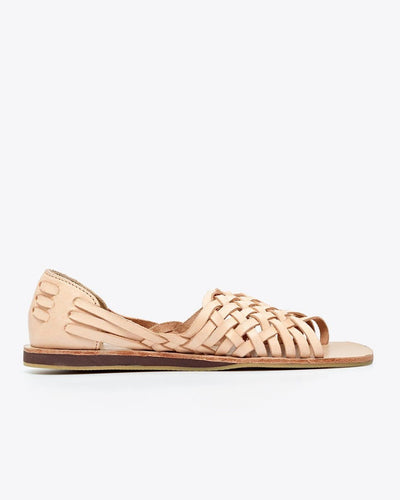 Topanga Peeptoe Sandal - Natural Vachetta