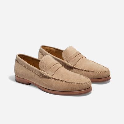 Leo Penny Loafer - Linen Suede