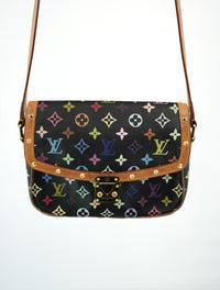 Pre-Owned Louis Vuitton Monogram Multicolor Sologne Black