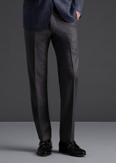 Wool & Cashmere Flannel Pant - Charcoal