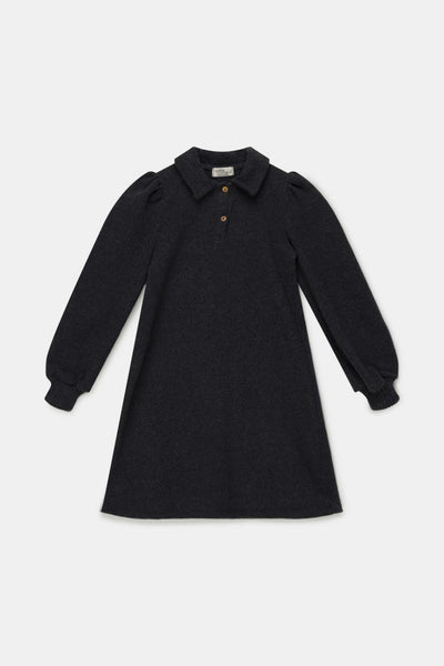 Organic knit dress - Dark grey - dresses - baby