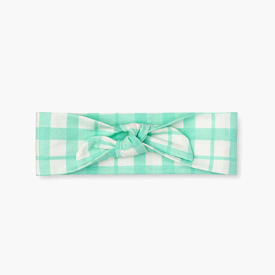 Baby Headband - Mint Gingham