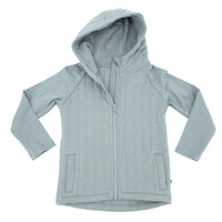 French Terry Hooded Jacket - Abyss Teal