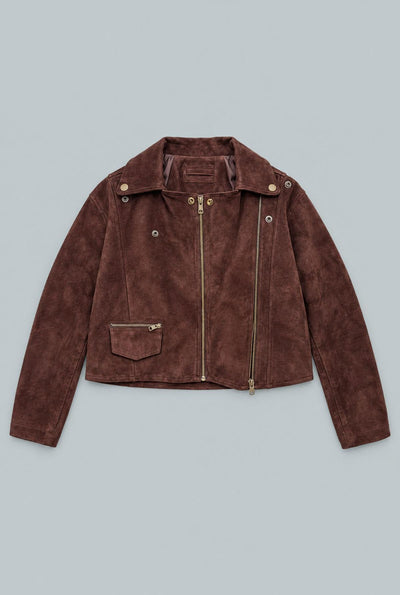 Roberta Jacket - Chocolate Suede