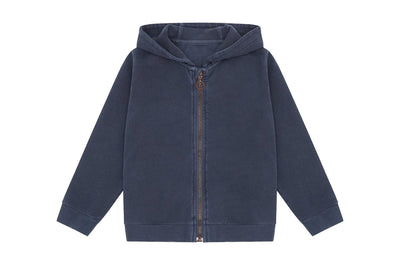 Organic Cotton Zip Up Hoodie - Blue Stone - Palmetto Plant Dye