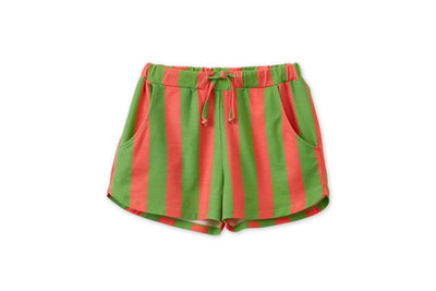 Striped Tencel™ Shorts - Pink/Green - 7-8Y - Shorts