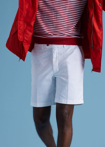 Cotton Tricotine Bermuda Short - Cream