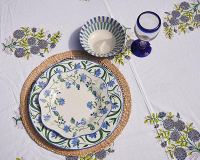 Round Tablecloth - Bleu