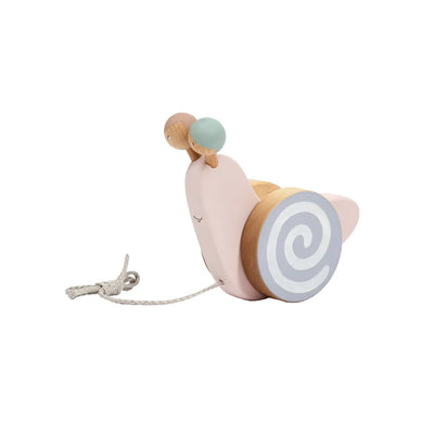 Pull Toy Pink Snail - One Size - ’Wooden Toy - Baby Kids Kids Adult Baby’