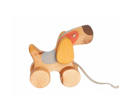 Pull Toy Terrier Dog - One Size - ’Wooden Toy - Baby Kids Kids Adult Baby’